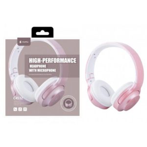 C4532 RS COMET HEADPHONES WITH HIGH DEFINITION MICROPHONE, PINK