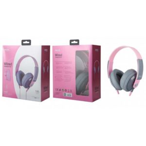 K3647 Headphones with Tink Microphone, 1.2M Audio Cable, Pink