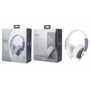 K3647 Wired Headphone with Mic Tink, 1.2M Cable, White