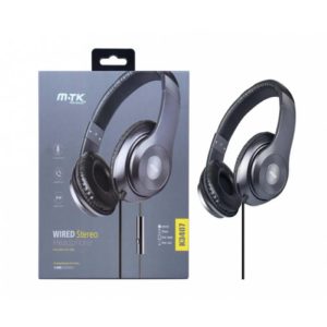 K3407 Wired Headphones W/Mic, Grey
