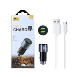 LT PLUS CR627 DUAL USB CAR CHARGER WITH MICRO USB CABLE 2.4A
