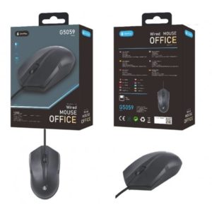 G5059 Mouse with cable Office, 1200 DPI, 1.25M, Black