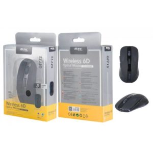 GT712 NE 6D Wireless Mouse with LED Touch Light, 800/1200/1600 DPI, Black