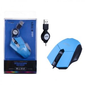 K3321 Mouse with retractable cable Fantom Blue