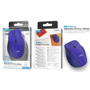 GT003 Wireless Mouse Chiro, 2.4Ghz, 800/1200/1600 DPI, Blue