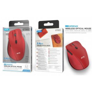 GT003 Wireless Mouse Chiro, 2.4Ghz, 800/1200/1600 DPI, Red